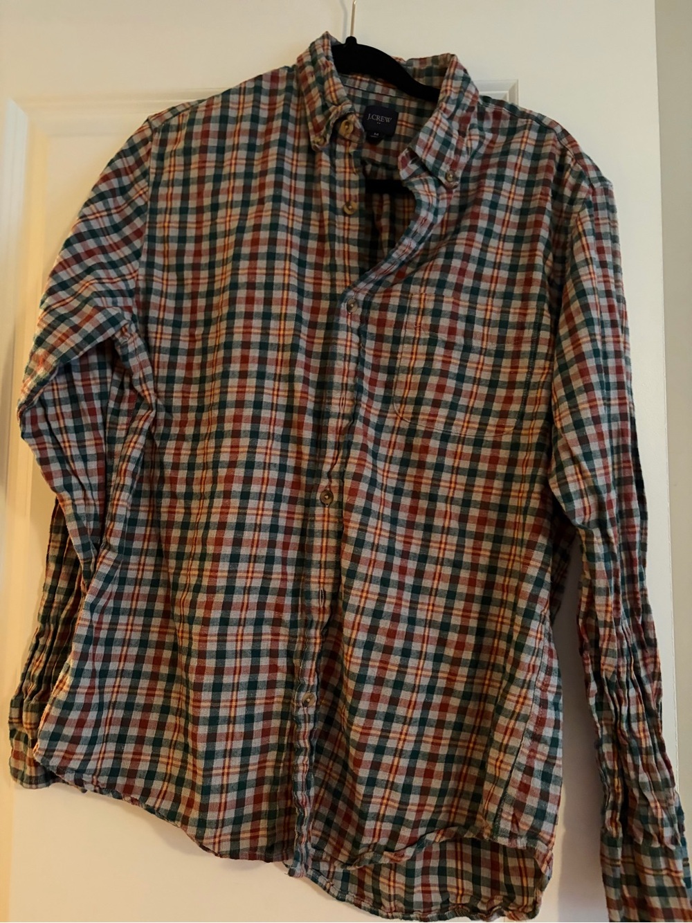 J. Crew Green & Red Plaid Button-Down Shirt